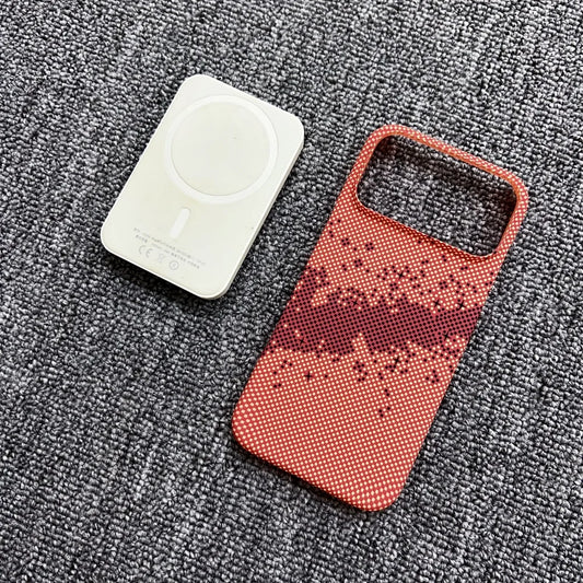 Half Border Carbon Fiber Kevlar Magsafe Magnetic Phone Case For iPhone 17 Air 16 15 14 13 12 Plus Pro Max Fashion Texture Cover