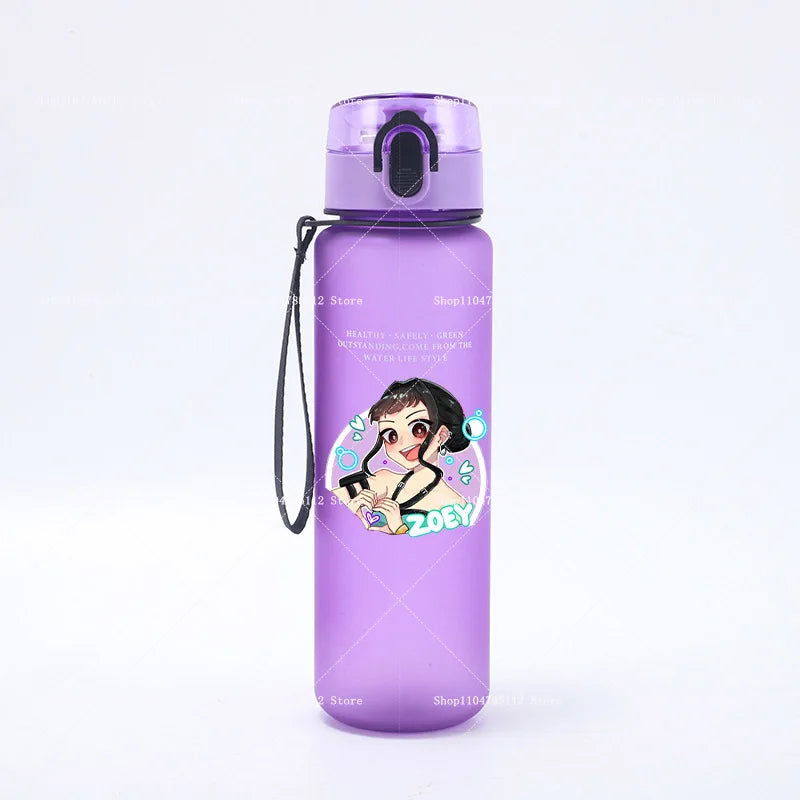 650ML KPop Demon Hunters Water Cup Boys Girl Portable Drop-proof Outdoor Fitness Jug Trend Simple Frosted Sports Water Cups Gift