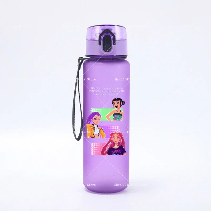 650ML KPop Demon Hunters Water Cup Boys Girl Portable Drop-proof Outdoor Fitness Jug Trend Simple Frosted Sports Water Cups Gift
