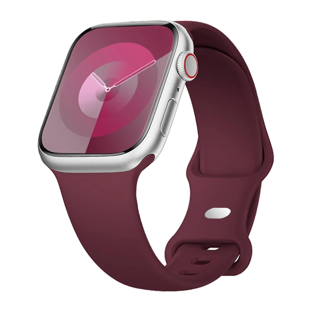 Silicone Strap For Apple Watch Band 40mm 44mm 46mm 45mm 41mm 49mm 38 42 Correa Bracelet iWatch series 6 ultra2 7 8 9 se 10 band