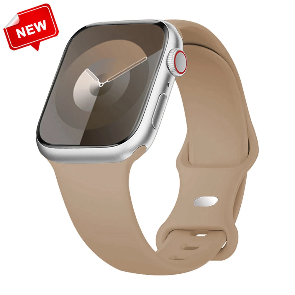 Silicone Strap For Apple Watch Band 40mm 44mm 46mm 45mm 41mm 49mm 38 42 Correa Bracelet iWatch series 6 ultra2 7 8 9 se 10 band