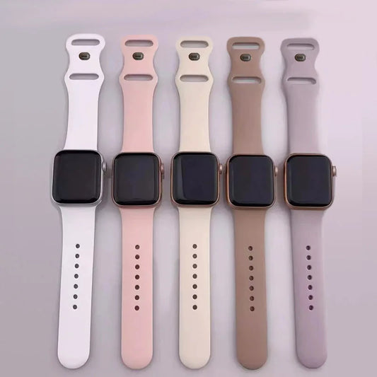 Silicone Strap For Apple Watch Band 40mm 44mm 46mm 45mm 41mm 49mm 38 42 Correa Bracelet iWatch series 6 ultra2 7 8 9 se 10 band