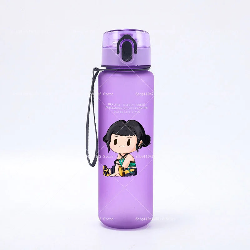 650ML KPop Demon Hunters Water Cup Boys Girl Portable Drop-proof Outdoor Fitness Jug Trend Simple Frosted Sports Water Cups Gift