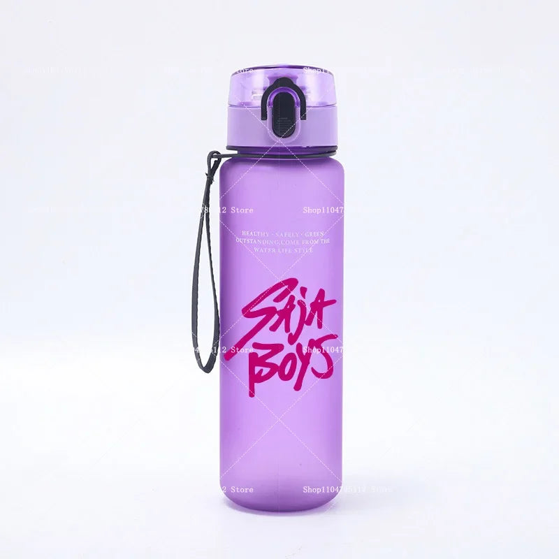650ML KPop Demon Hunters Water Cup Boys Girl Portable Drop-proof Outdoor Fitness Jug Trend Simple Frosted Sports Water Cups Gift